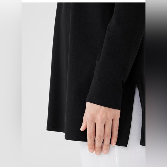 Eileen Fisher 100% Silk Long-Sleeved Shirt in Black - Sz. XS - Capsule Wardrobe - Picture 8 of 14